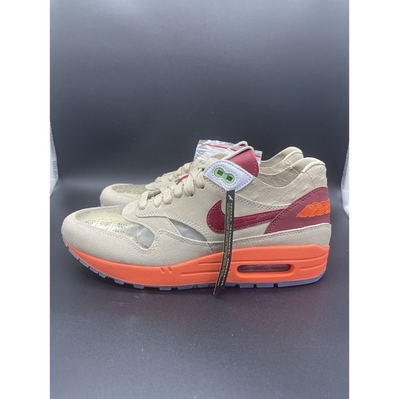 Nike 2021 CLOT x Air Max 1 'Kiss of Death' 2021 Size 8M 9.5W New wBox DD1870-100 - Picture 2 of 10